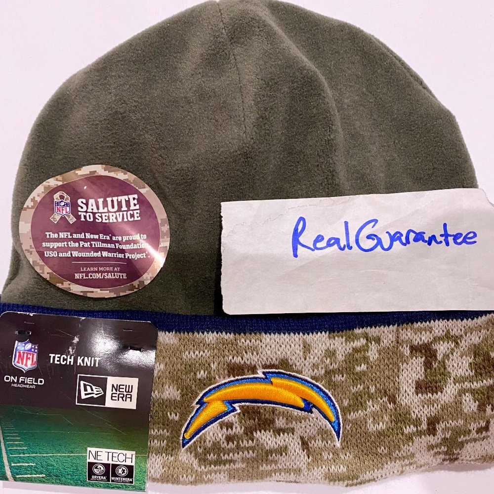Rare 100% New Era 2014 Los Angeles Chargers Salute To Service Sport Knit Hat NFL